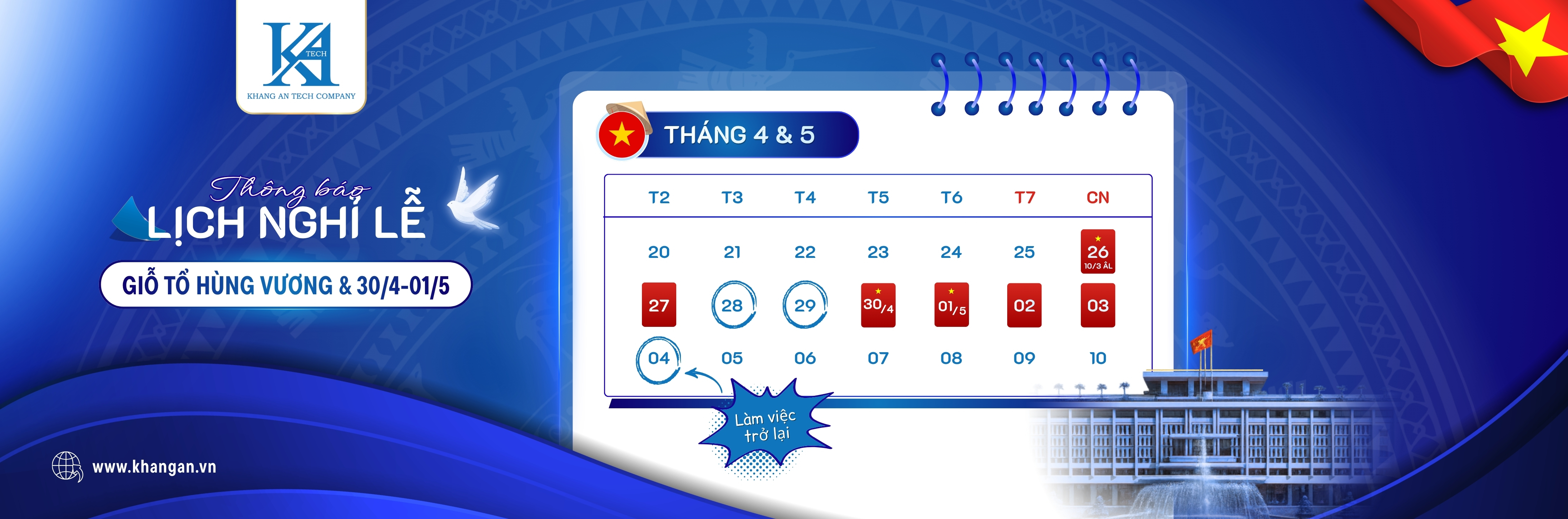 THÔNG BÁO NGHỈ LỄ